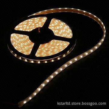 Yellow LED 5050 strip light, waterproof, 60 LED/M, CE and RoHS